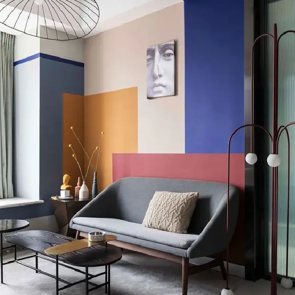 bold paint color blocking idea